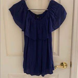 Sanctuary navy off the shoulders top